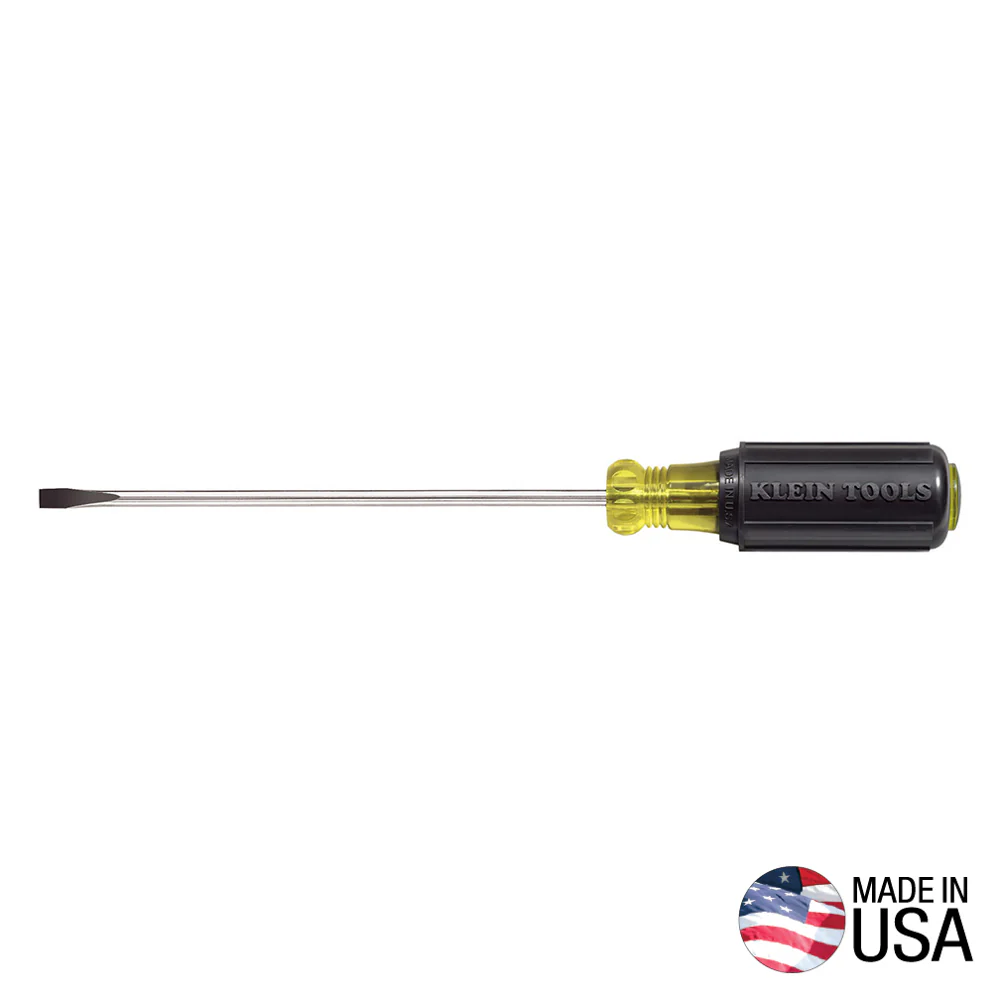 Klein Tools 601-6 3/16-Inch Cabinet Screwdriver, 6-Inch Round Shank