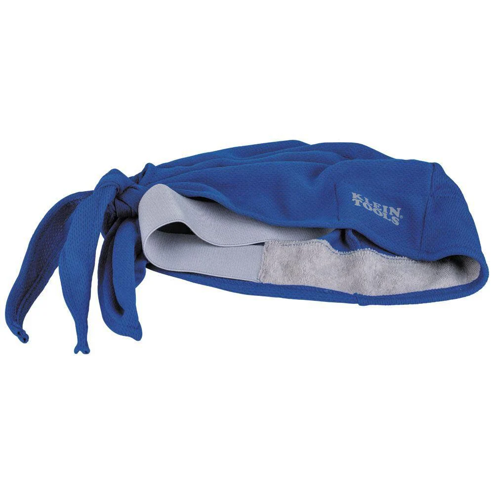 Klein Tools 60180 Cooling Do Rag, Adjustable Sweat Wicking Skull Cap can be Worn Under Helmet, 2-Pack - Image 5
