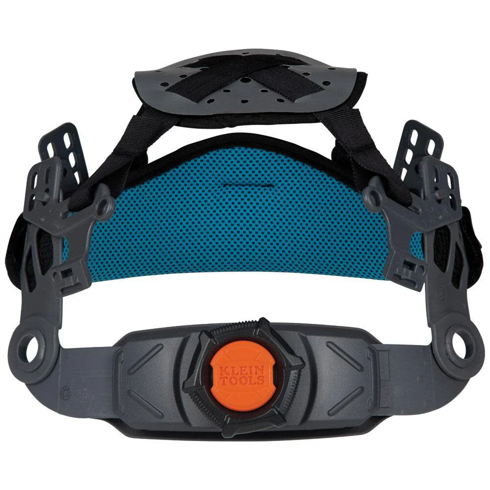 Klein Tools 60345 Hard Hat, Non-Vented Full Brim, Premium KARBN Pattern, Class E, Tested up to 20kV, Padded Sweat-Wicking Sweatband, Top Pad - Image 7