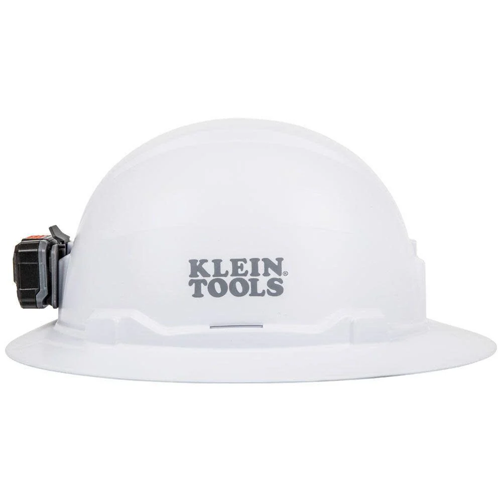 Klein Tools 60406RL Hard Hat, Rechargeable Headlamp, Non-vented, Full Brim Style, Padded Self-Wicking Odor-Resistant Sweatband, Tested up to 20kV, White - Image 10