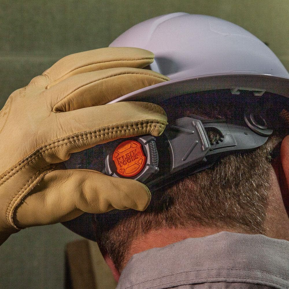 Klein Tools 60406RL Hard Hat, Rechargeable Headlamp, Non-vented, Full Brim Style, Padded Self-Wicking Odor-Resistant Sweatband, Tested up to 20kV, White - Image 5