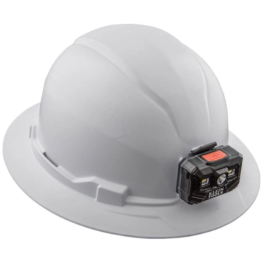 Klein Tools 60406RL Hard Hat, Rechargeable Headlamp, Non-vented, Full Brim Style, Padded Self-Wicking Odor-Resistant Sweatband, Tested up to 20kV, White - Image 6