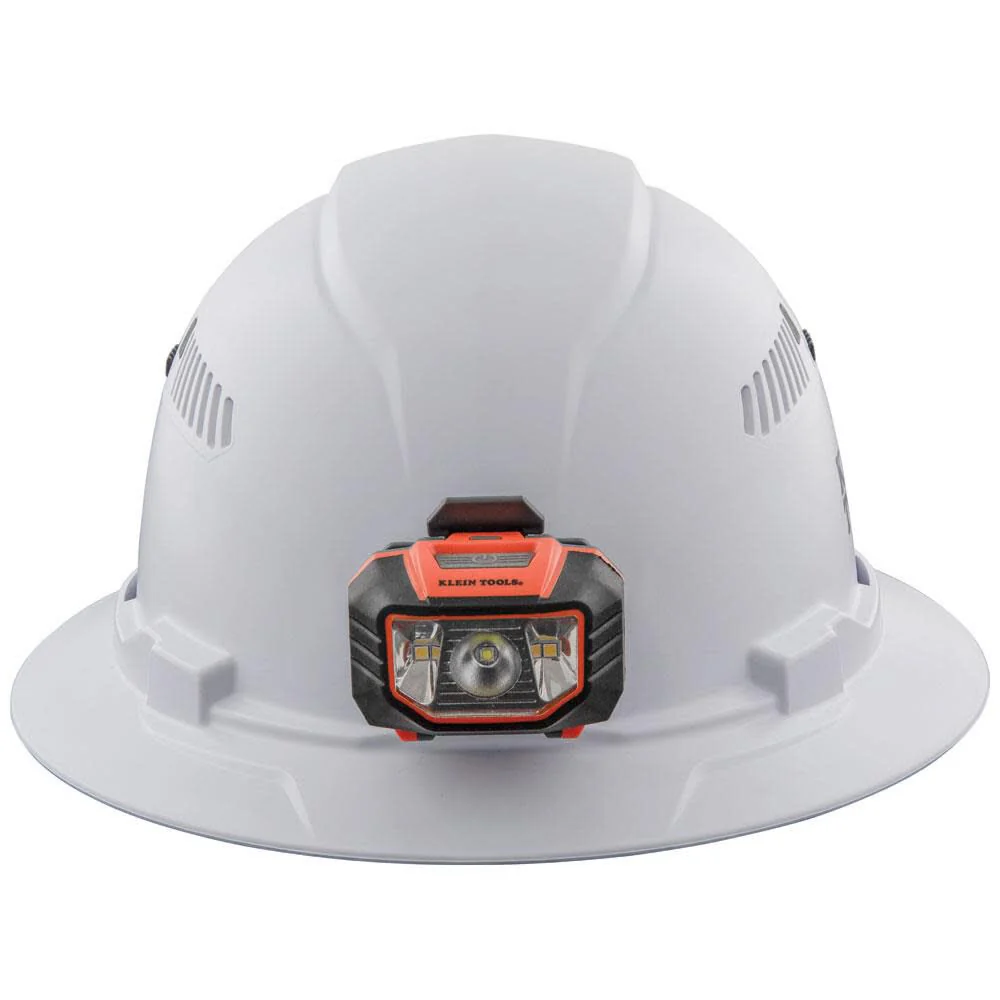Klein Tools 60407 Hard Hat, Light, Vented Full Brim Style, Padded, Self-Wicking Odor-Resistant Sweatband, White - Image 5
