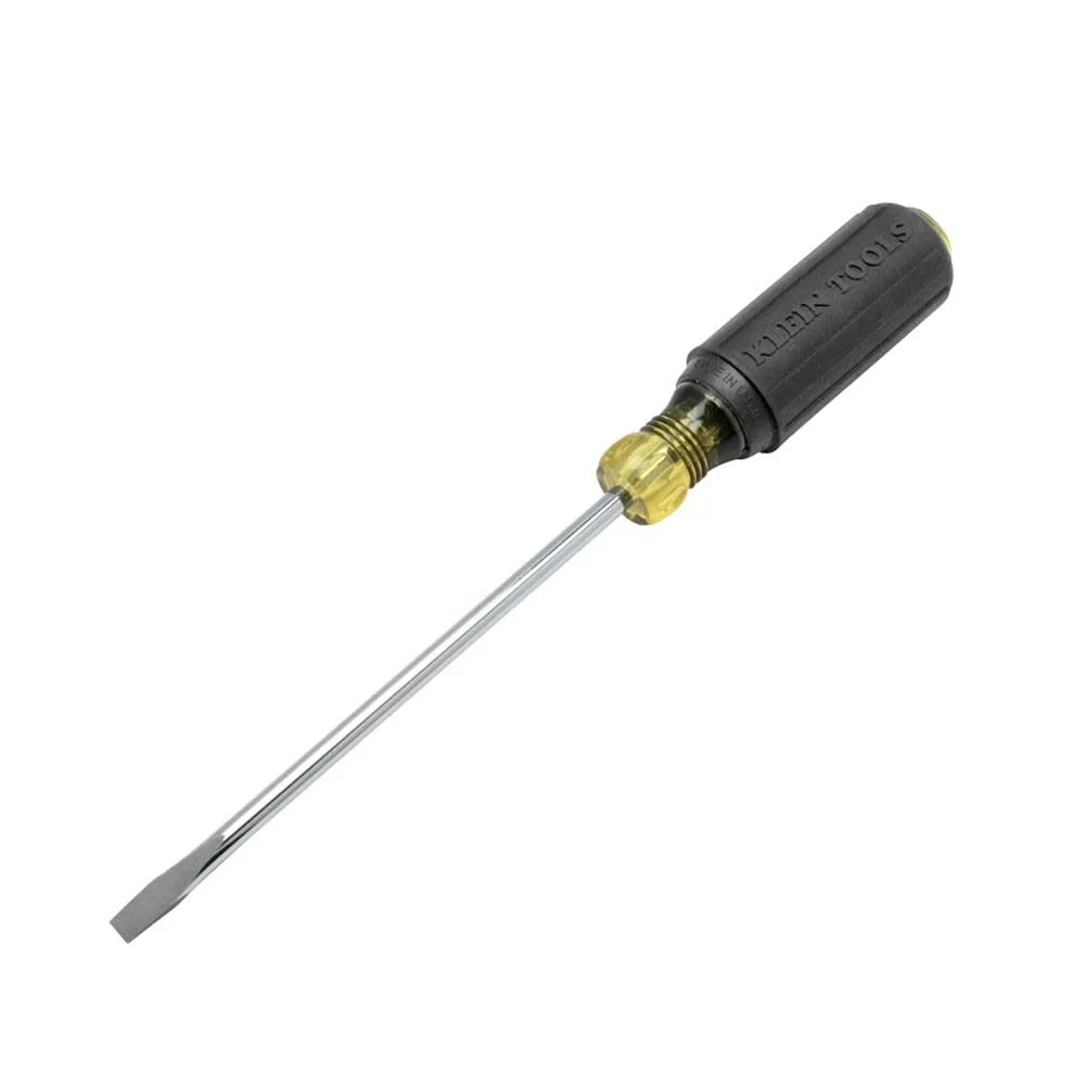 Klein Tools 605-6 1/4-Inch Cabinet Tip Screwdriver, Heavy Duty, 6-Inch, Made in USA - Image 3