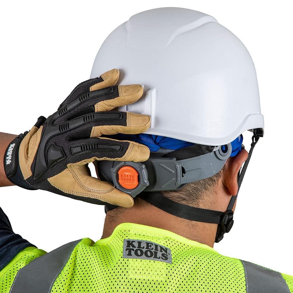 Klein Tools 60525 Safety Helmet, Type-2 Safety Helmet with Rechargeable Headlamp, Non-Vented, Class E, White - Image 11