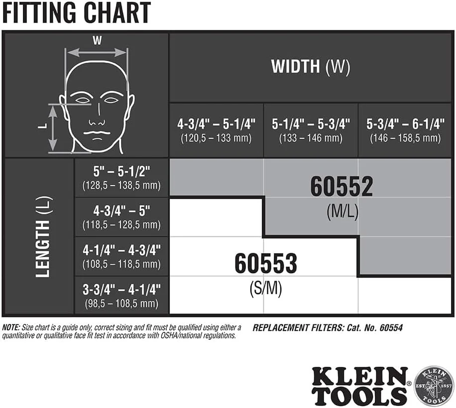 Klein Tools 60552 P100 Half-Mask Respirator, M/L - Image 3