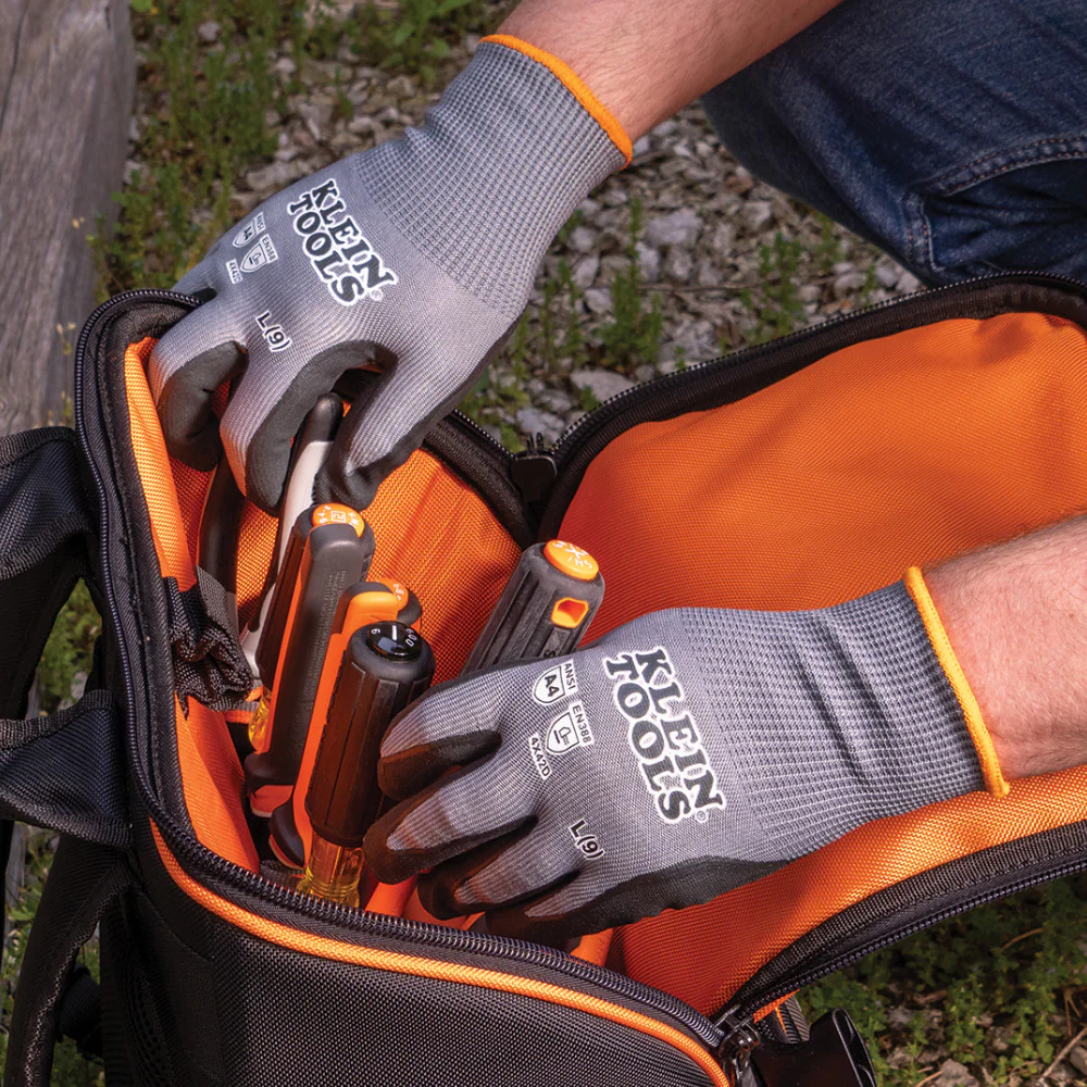 Klein Tools 60588 Knit Dipped Gloves, Cut Level A4, Touchscreen, Medium, 2-Pair - Image 5