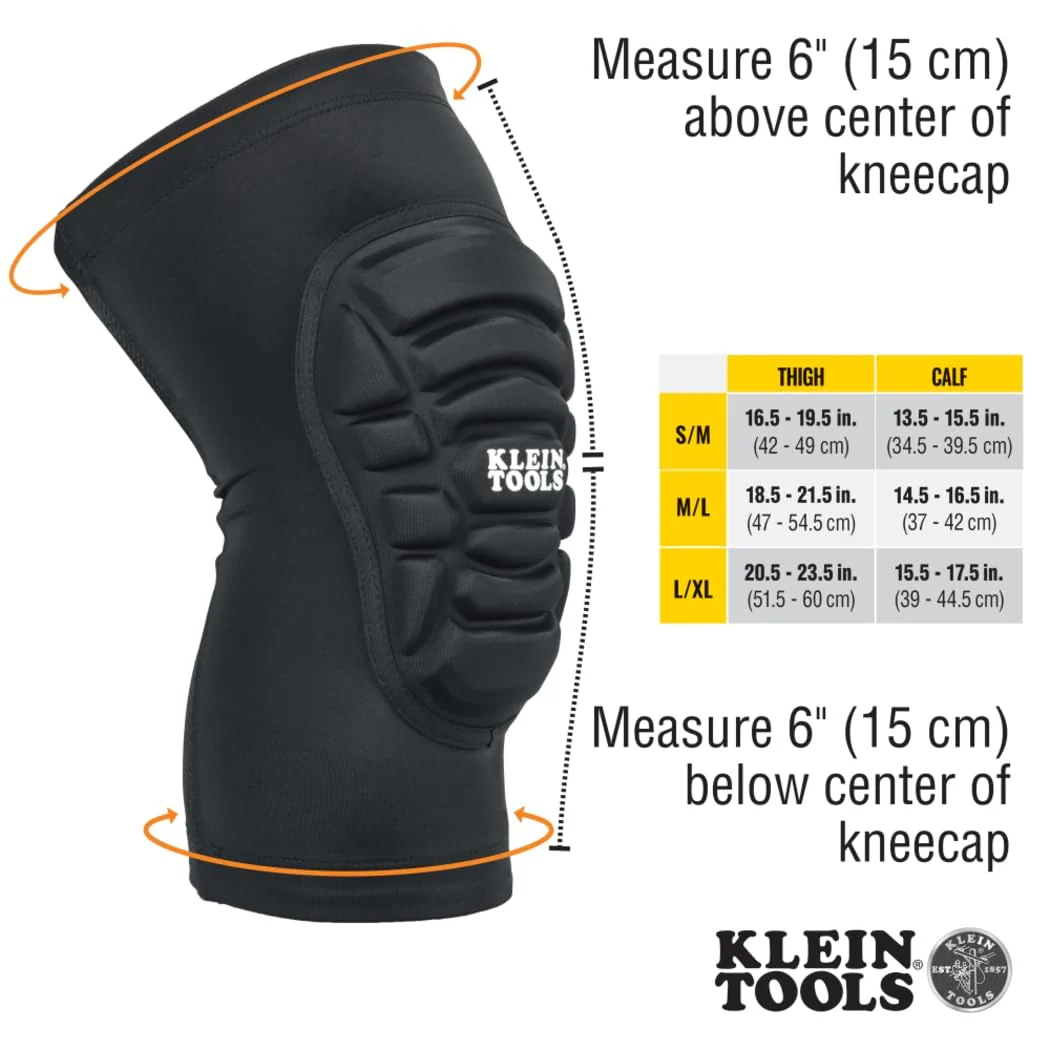Klein Tools 60592 Lightweight Knee Pad Sleeves, L/XL - Image 3