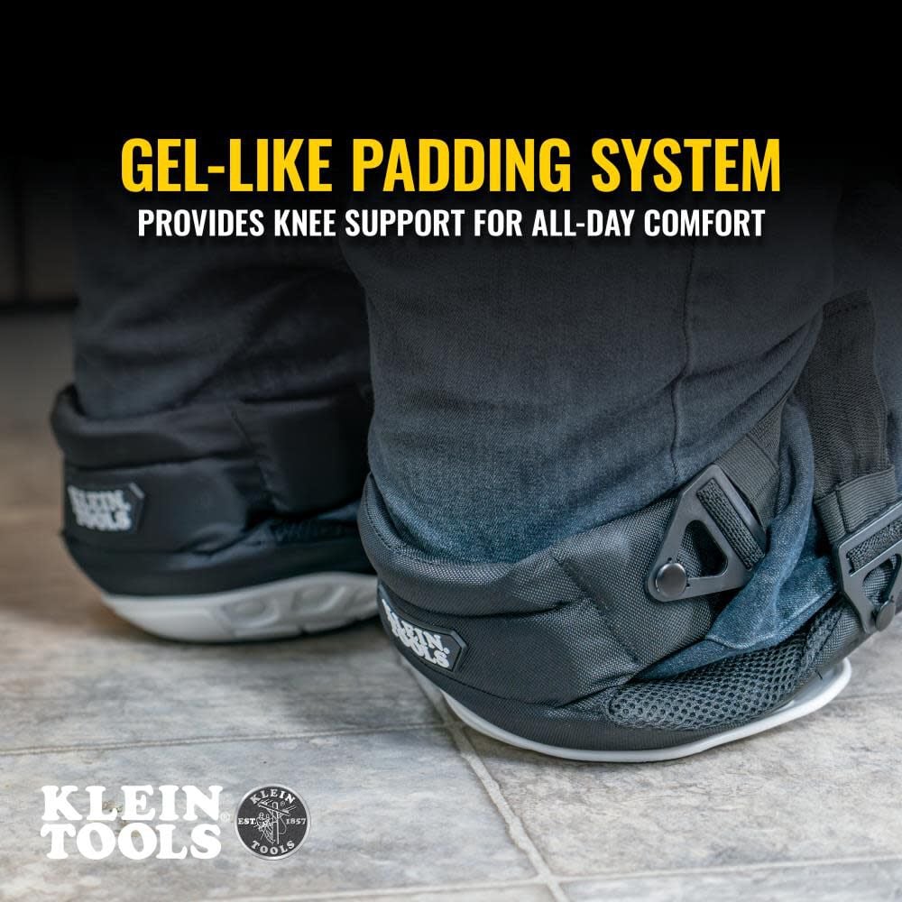 Klein Tools 60846 Knee Pad for Men and Women, Non-Marring, Gel-Like Padding, Adjustable Straps, Great for Construction and Flooring - Image 6