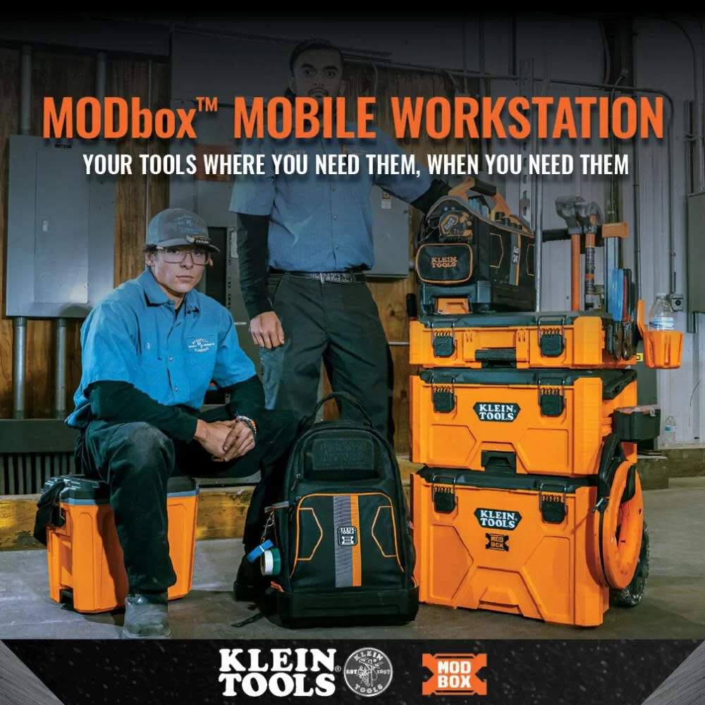 Klein Tools 62204MB MODbox Cooler, 17-Quart Insulated Cooler, Holds 24 Cans, Keeps Cool 30 Hours, Connects to MODbox Mobile Workstation - Image 3