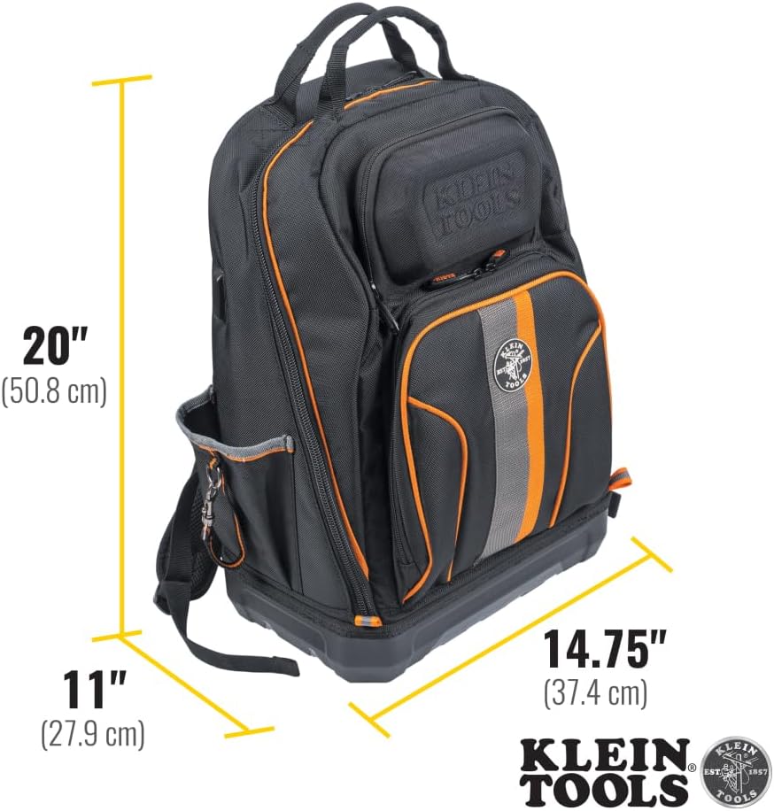 Klein Tools 62800BP Tradesman Pro XL Tool Bag Backpack, 40 Pockets - Image 4