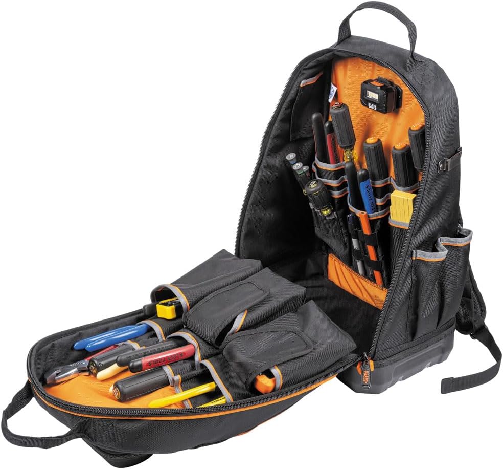 Klein Tools 62800BP Tradesman Pro XL Tool Bag Backpack, 40 Pockets - Image 9