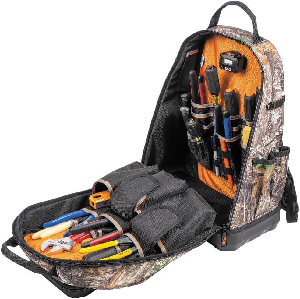 Klein Tools 62800BPCAMO Tradesman Pro XL Tool Bag Backpack, 40 Pockets, Camo - Image 8