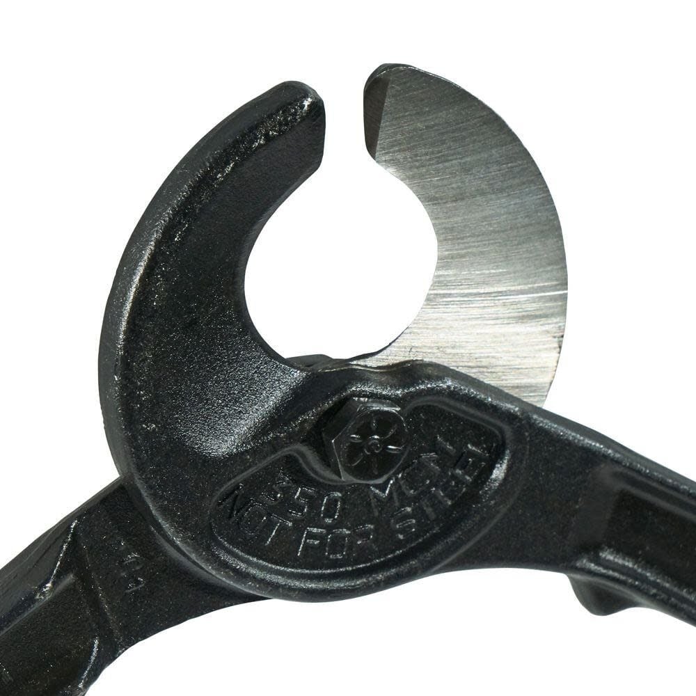 Klein Tools 63035 Cable Cutter, Made in USA, Utility Cable Cutter Cuts MCM Copper and 350 MCM Aluminum Cable, with Shear-Type Hook Jaws, 16-Inch Handles - Image 5
