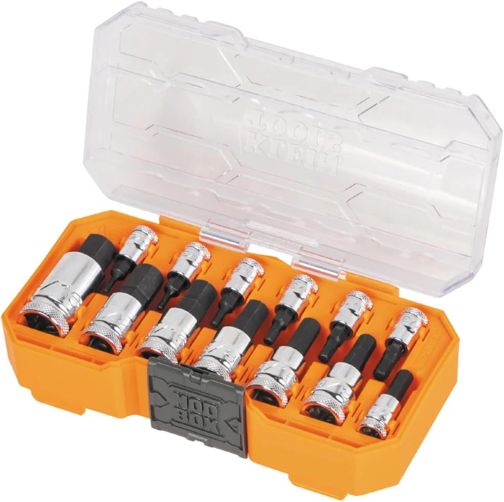Klein Tools 65213HEX Knurled Hex Bit Socket Set, SAE, 13-Piece - Image 4