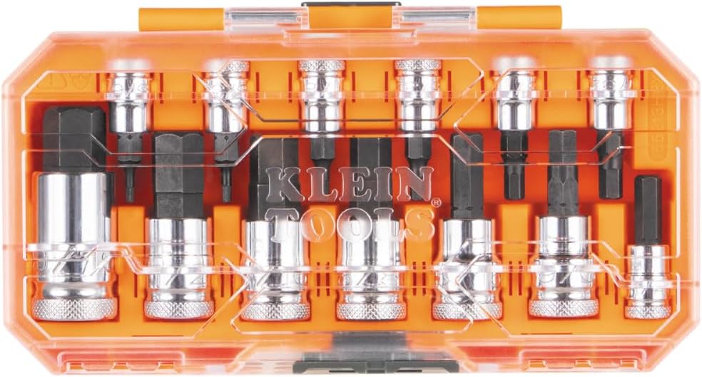 Klein Tools 65213HEX Knurled Hex Bit Socket Set, SAE, 13-Piece - Image 7