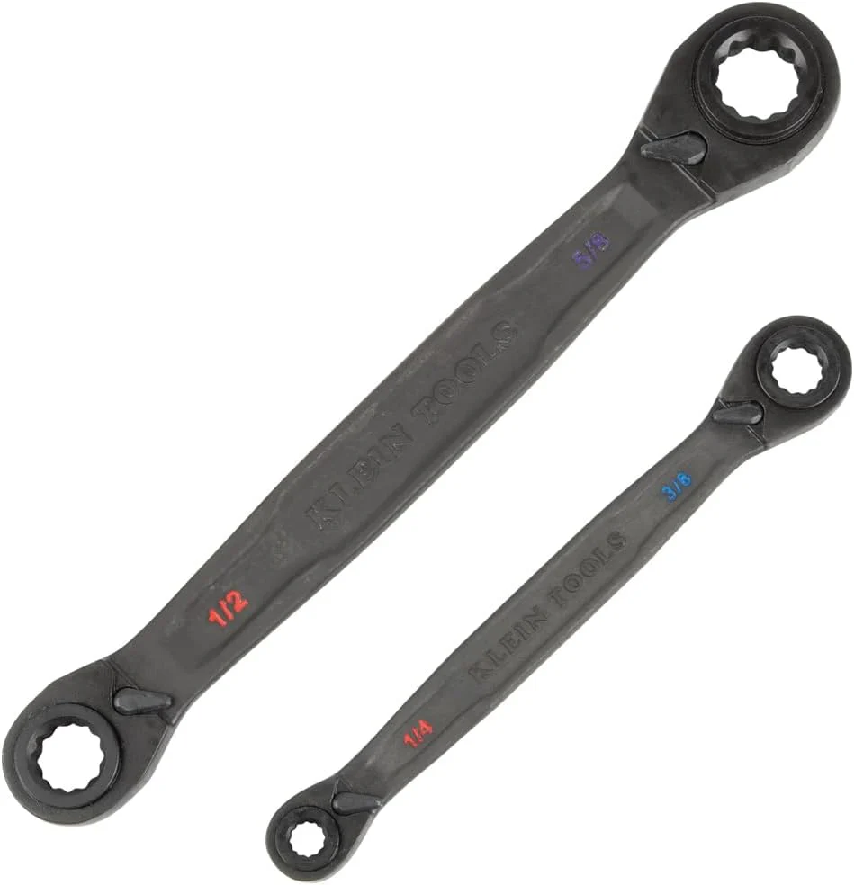 Klein Tools 68216 4-in-1 Ratcheting Wrench Set, SAE, 2-Piece - Image 8