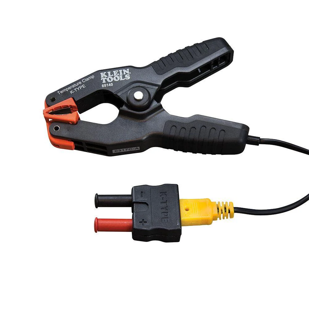 Klein Tools 69140 K-Type Thermometer, Pipe Temperature Clamp for HVAC, Measures -4 to +212 Degrees Fahrenheit - Image 4