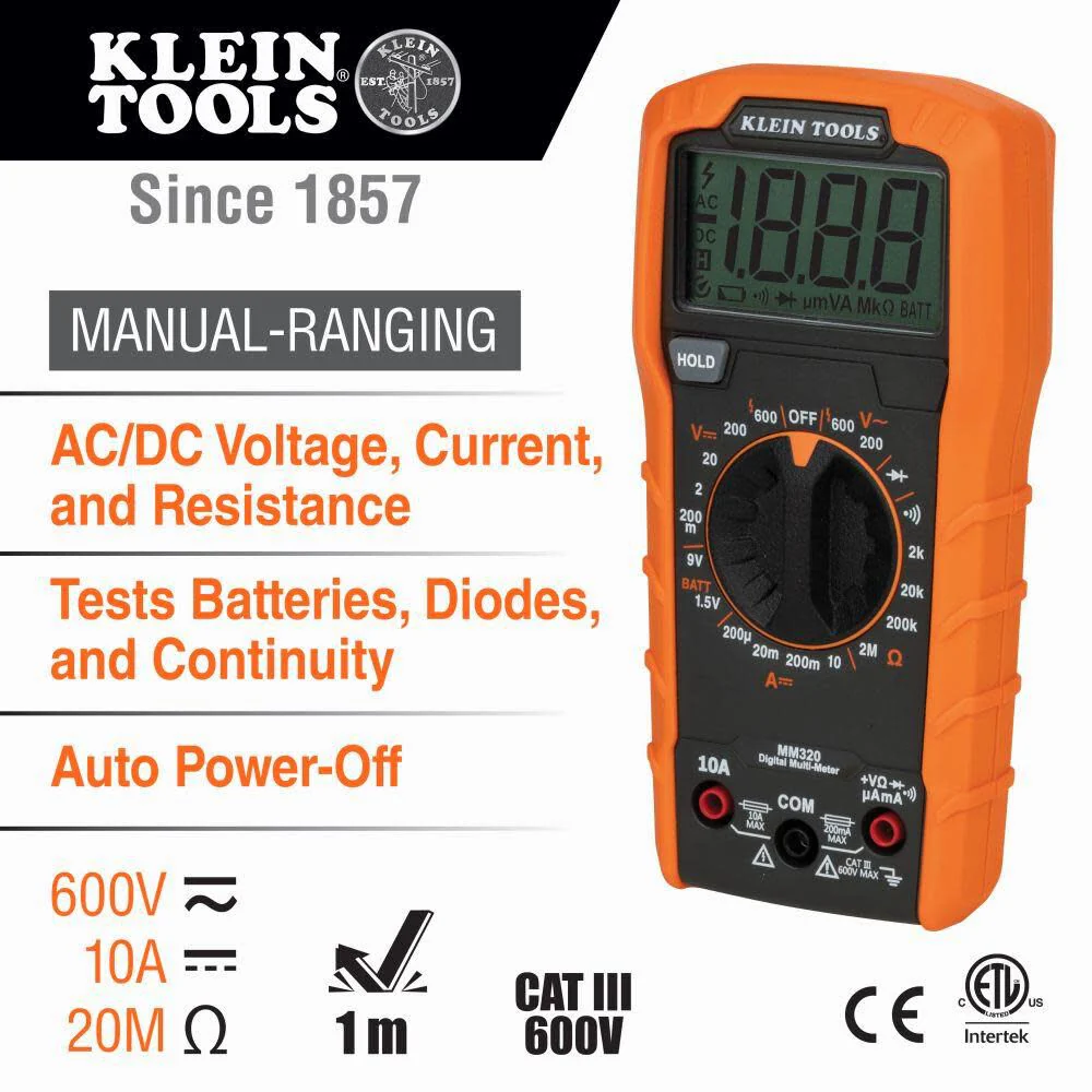 Klein Tools 69355 Digital Multimeter Premium Electrical Test Kit with Non-Contact Voltage Tester, Receptacle Tester, Test Leads - Image 2