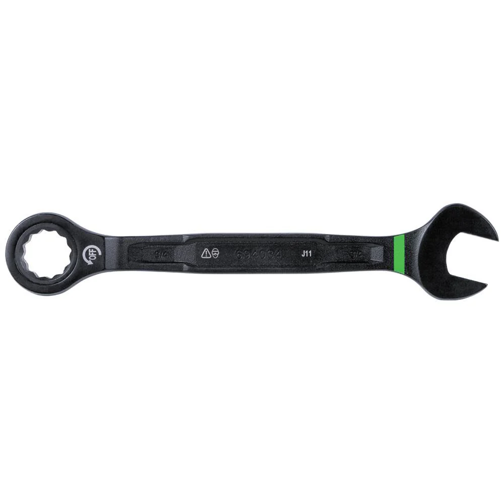 Klein Tools 69408G Ratcheting Combination Wrench Set, SAE, 5/16 to 3/4 Inch, 90-Tooth Steel Alloy with Foam Pouch, 8-Piece - Image 4