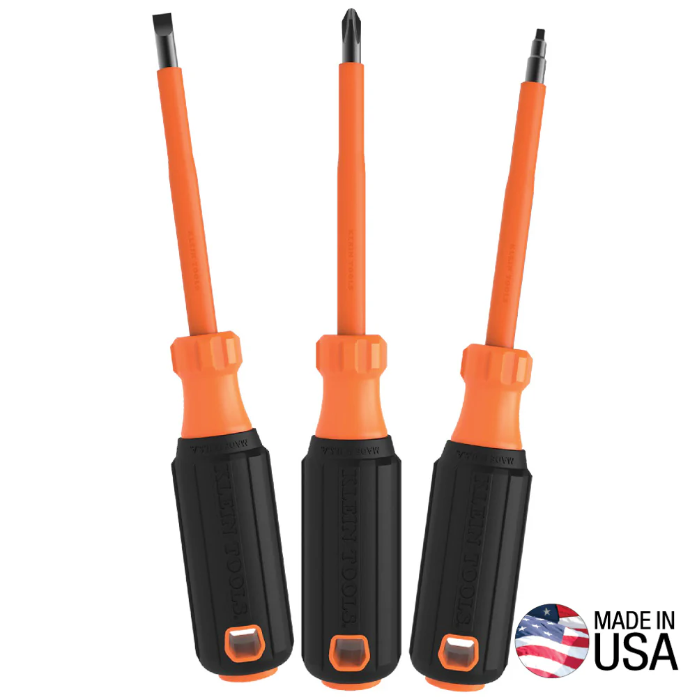 Klein Tools 85073INS Screwdriver Set, 1000V Insulated, 3-Piece