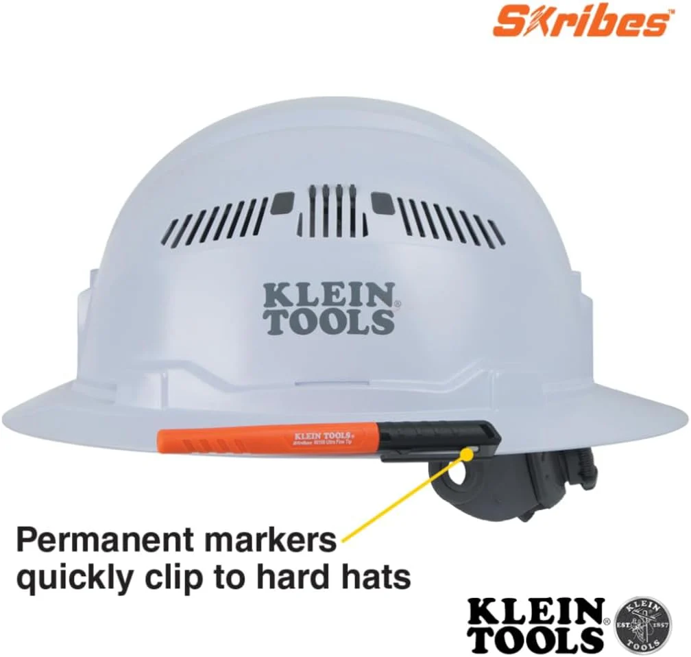 Klein Tools 861002 Skribes Ultra Fine Tip Permanent Markers, Black (Pack of 2) - Image 2