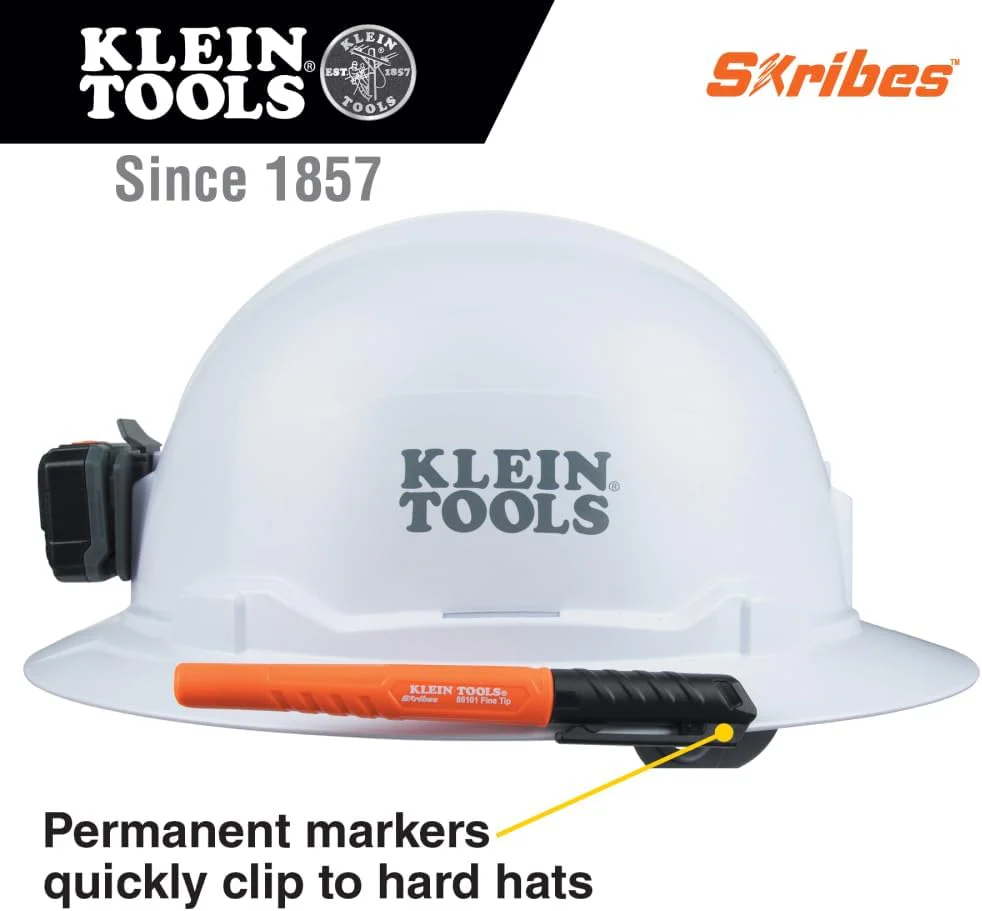 Klein Tools 861014 Skribes Fine Tip Permanent Markers, Black (Pack of 4) - Image 2