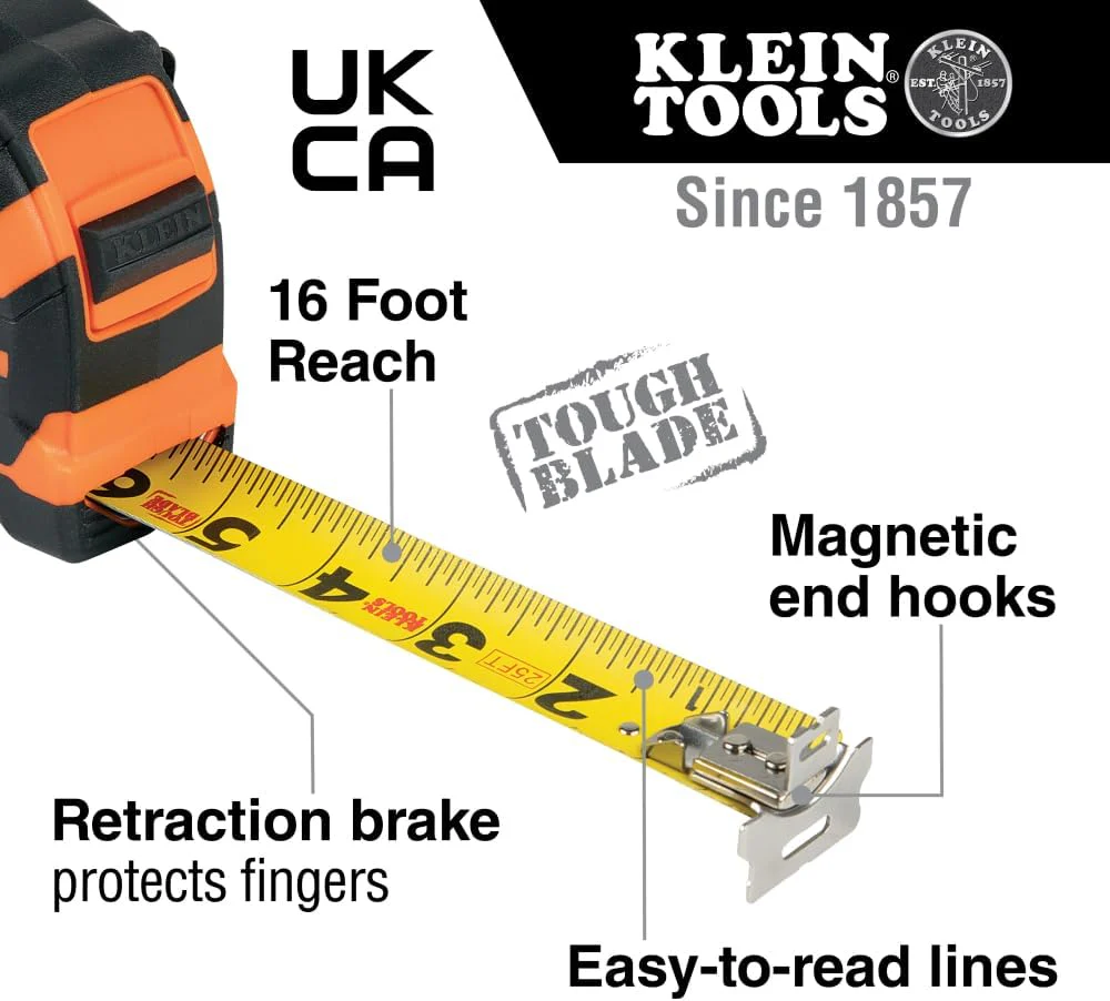 Klein Tools 9230 Tape Measure, 30-Foot Magnetic Double-Hook - Image 2
