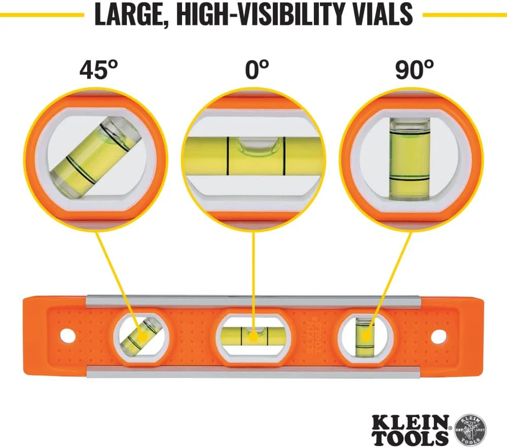 Klein Tools 935 Torpedo Level, 3 Vial, 9-Inch - Image 3