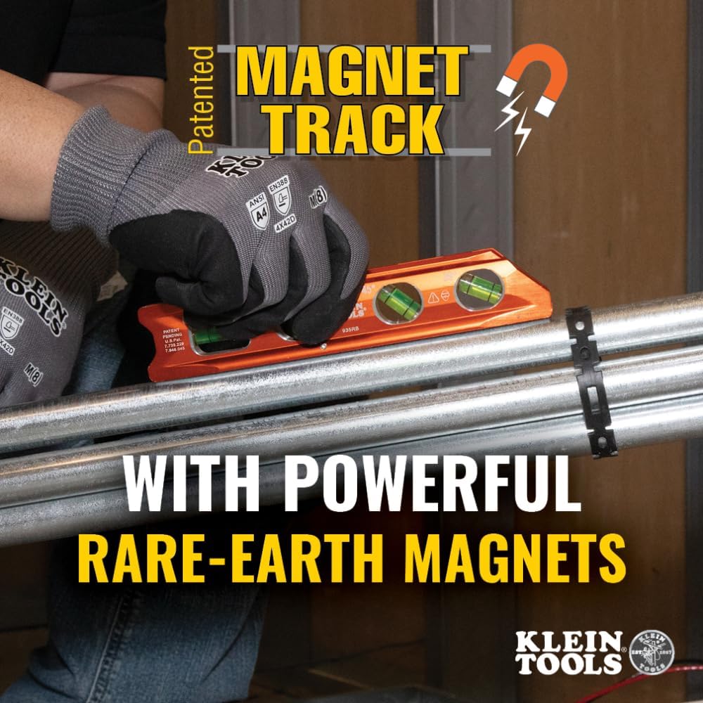 Klein Tools 935RB Torpedo Billet Level, Rare-Earth Magnet - Image 5