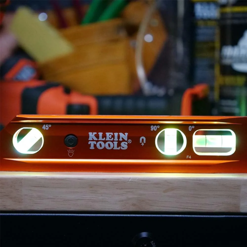 Klein Tools 935RBLT Lighted Torpedo Billet Level, Rare-Earth Magnet - Image 7