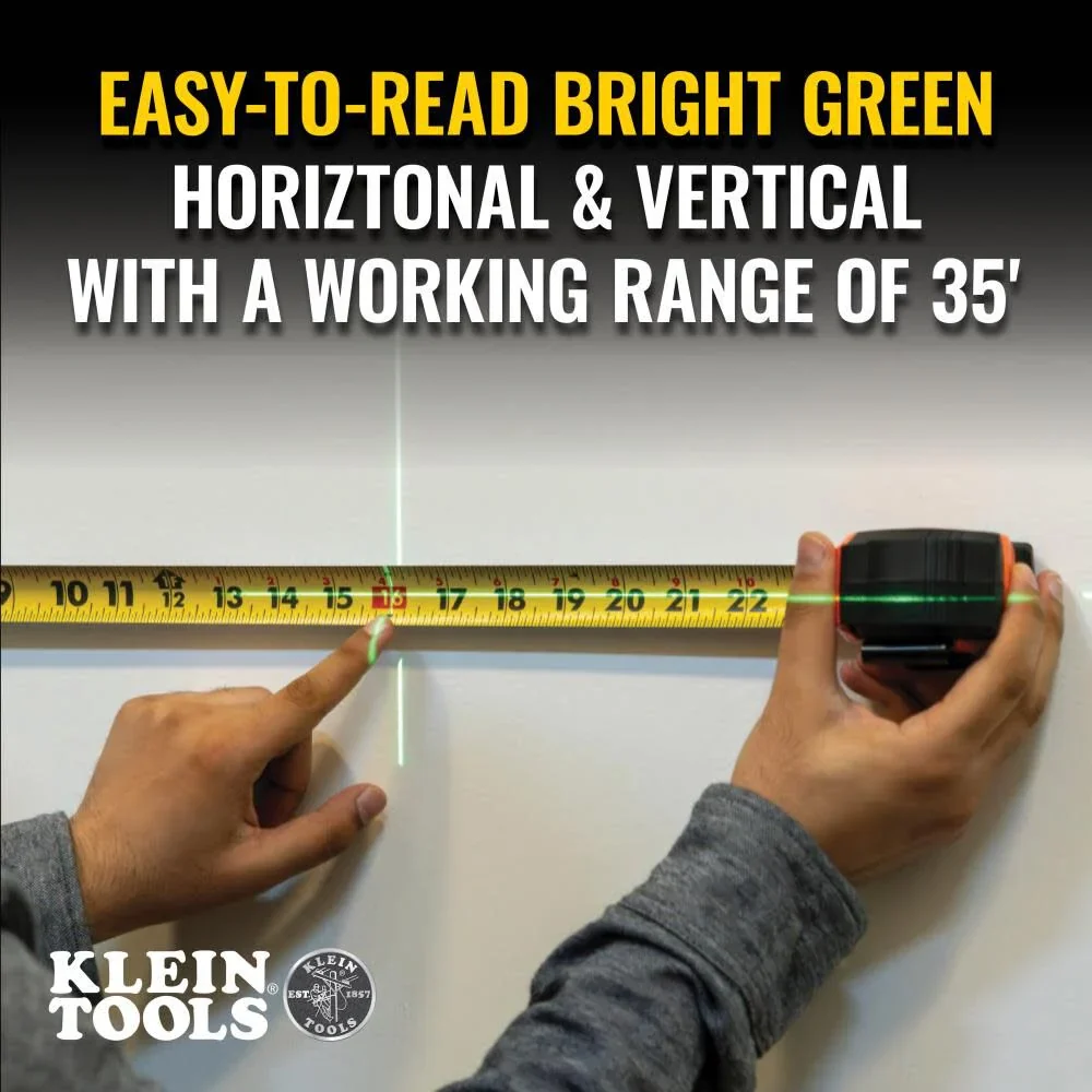 Klein Tools 93MCLG Self-Leveling Laser Level, Mini Cross-Line Level, Leveling Alignment Tool, Bright Green Horizontal and Vertical Lines - Image 4