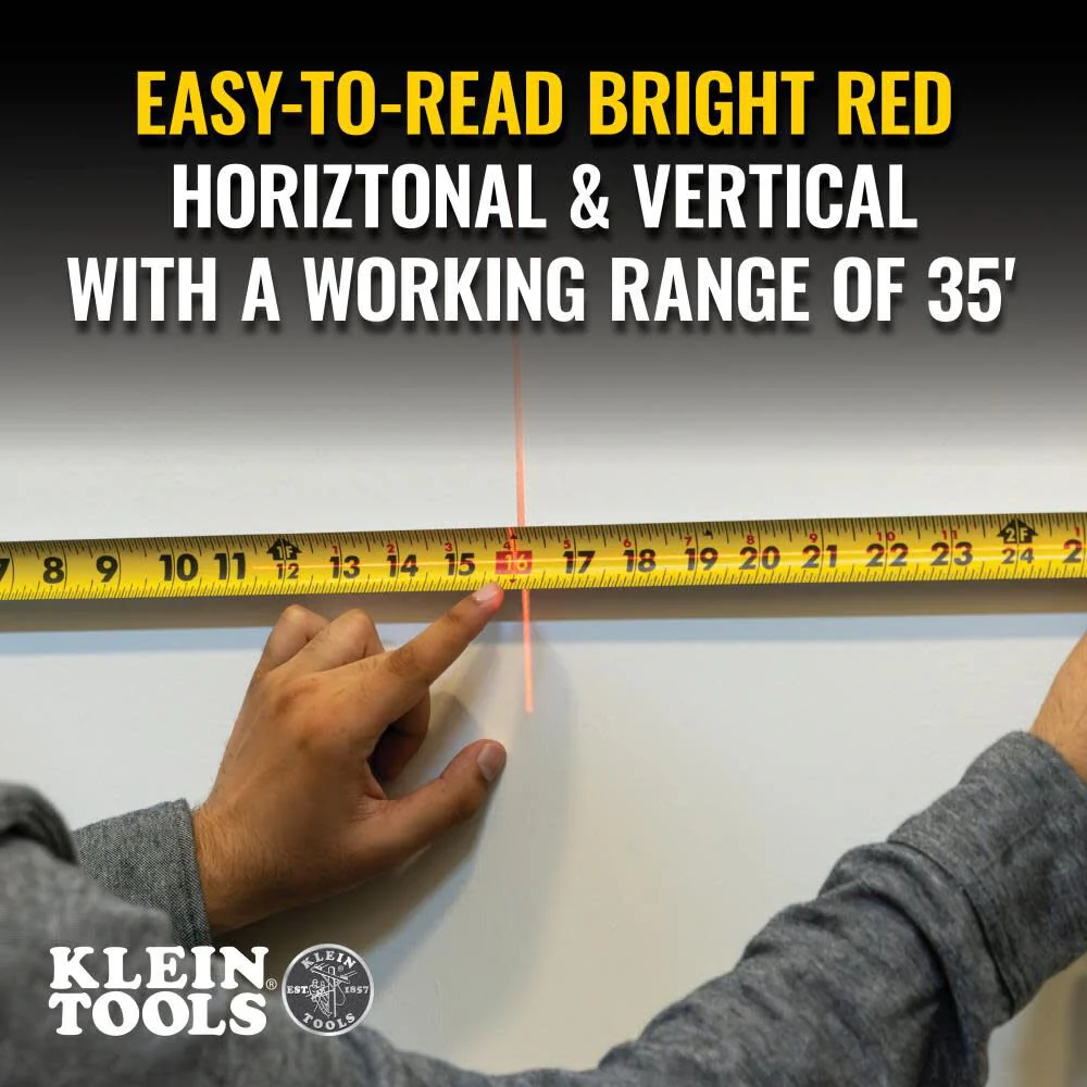 Klein Tools 93MCLS Self-Leveling Laser Level, Mini Cross-Line Level, Leveling Alignment Tool, Bright Red Horizontal and Vertical Lines - Image 4