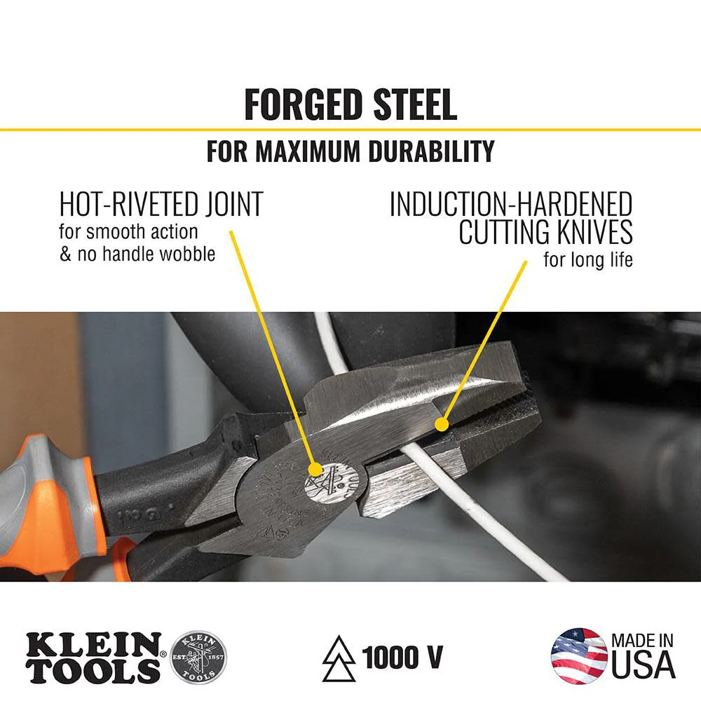 Klein Tools 9418R 1000V Insulated Tool Set with Side Cutter, Diagonal-Cutter, Long-Nose Pliers, 2 Screwdrivers and Wire Stripper, 6-Piece - Image 4