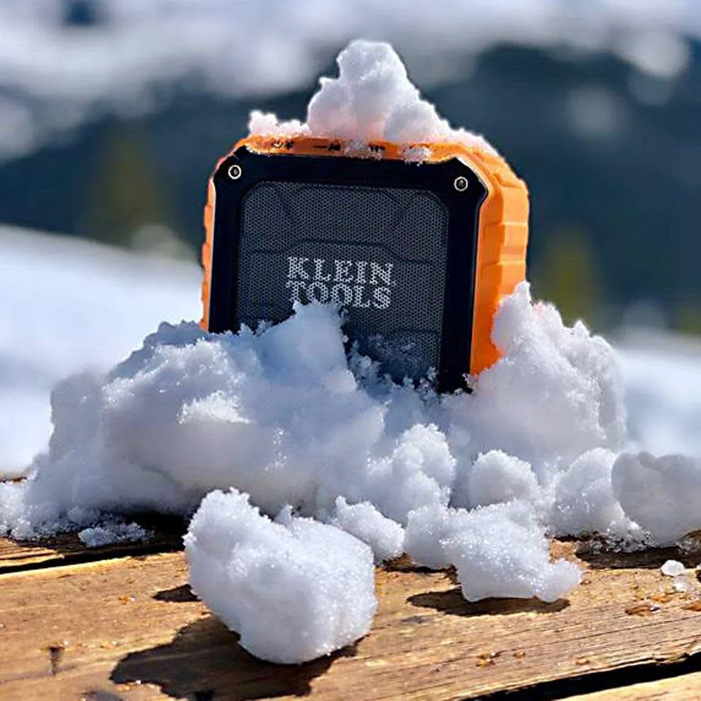 Klein Tools AEPJS1 Bluetooth Speaker, Wireless Portable Jobsite Speaker Plays Audio and Answers Calls Hands Free, IPX5, Worksite Ready - Image 10
