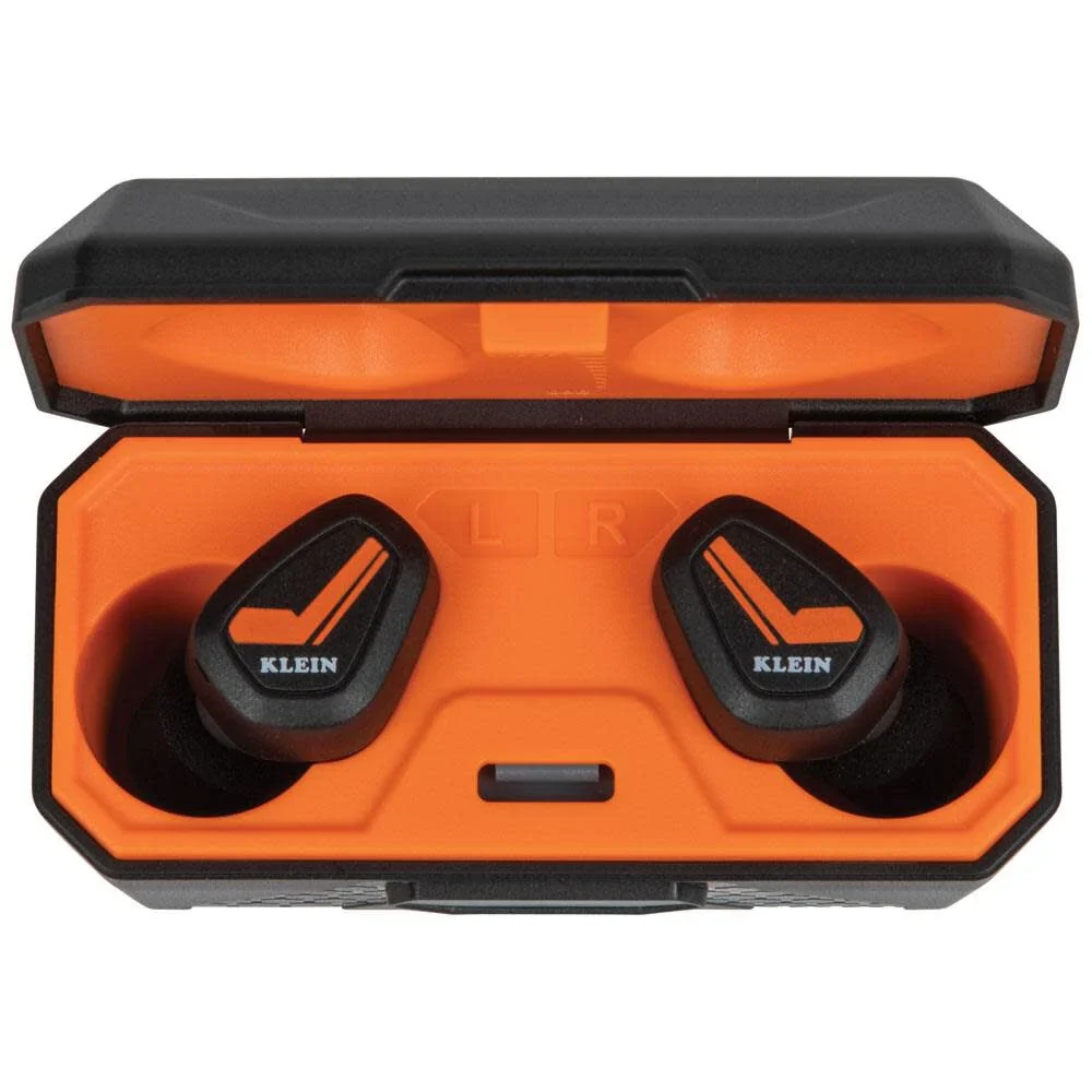 Klein Tools AESEB1 Bluetooth Jobsite Earbuds, Wireless Hearing Protection Earplugs with 28dB Noise Reduction Rating, 15-Hour Playtime - Image 9