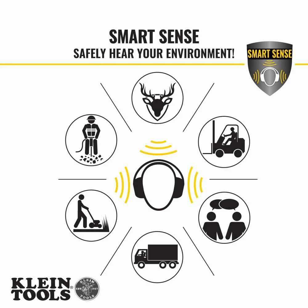 [USED-LIKE NEW] Klein Tools AESEB1S SMART SENSE True Wireless Safety Earbuds with Bluetooth and Situational Awareness, 26dB Hearing Protection, 30-Hr Runtime - Image 3