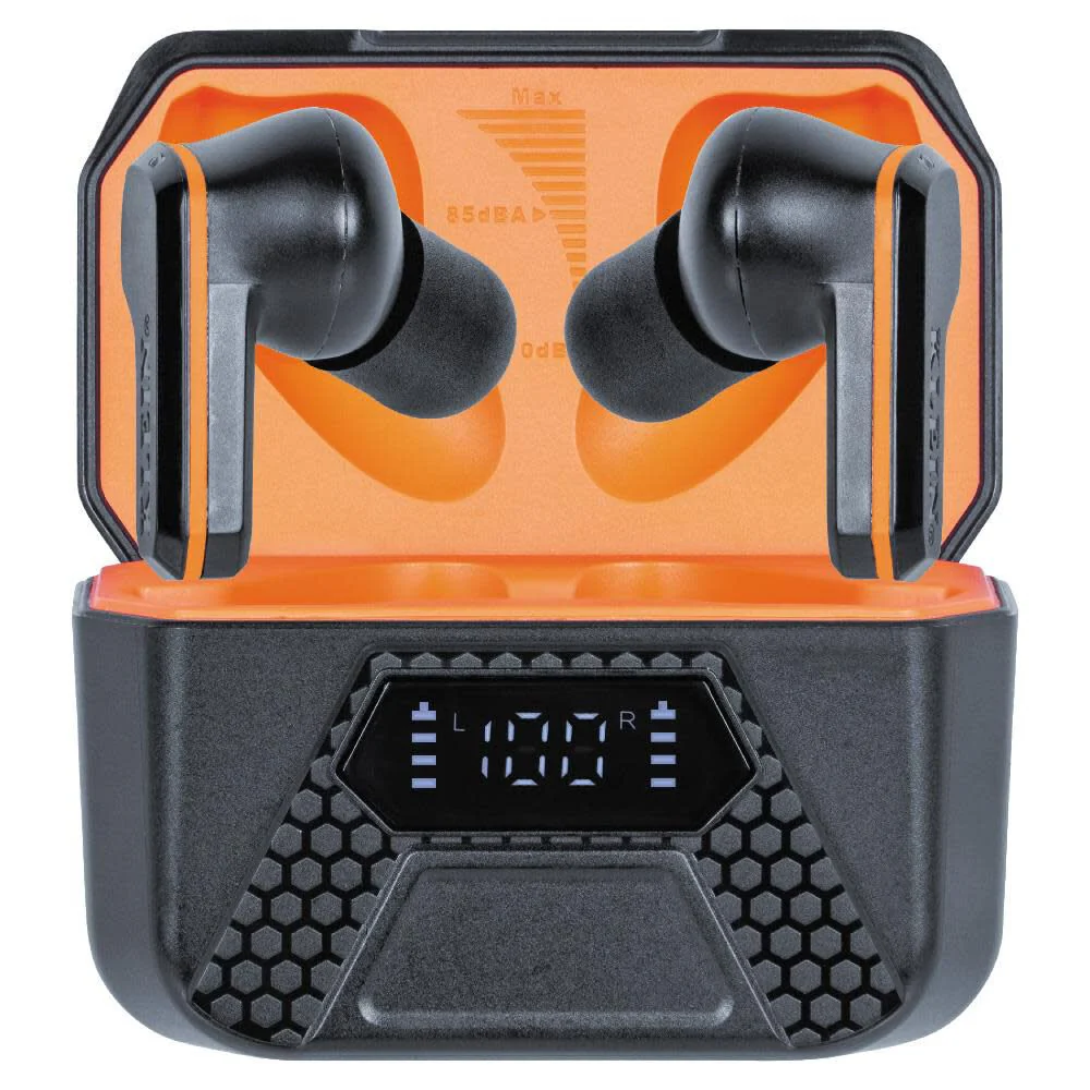 Klein Tools AESEB2 Elite Bluetooth Jobsite Earbuds, True Wireless Earplugs, 25dB NRR Hearing Protection, 24-Hour Playtime, Digital LED Display - Image 8