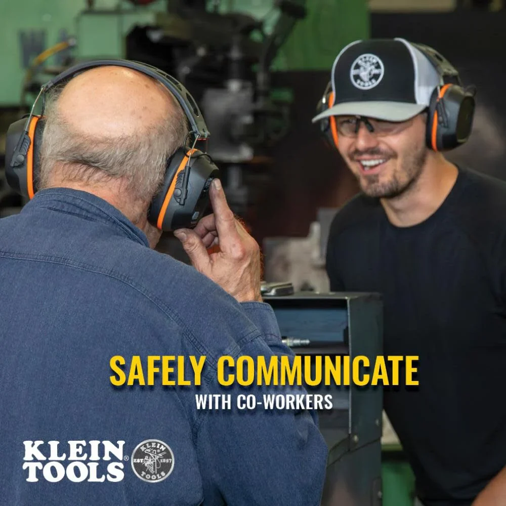 Klein Tools AESEM1S Smart Sense Electronic Hearing Protection Safety Earmuff with Bluetooth & Situational Awareness, NRR 23dB, 25hr Runtime - Image 5