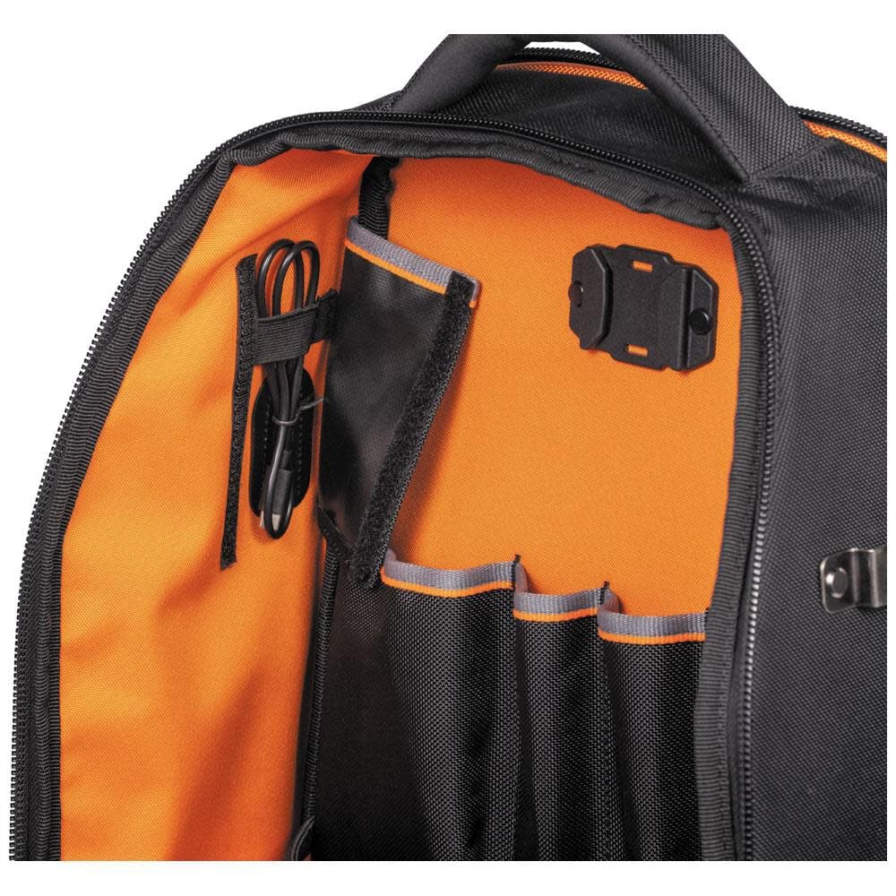 Klein Tools Backpack, Black/Orange - 62805BPTECH. - Image 8