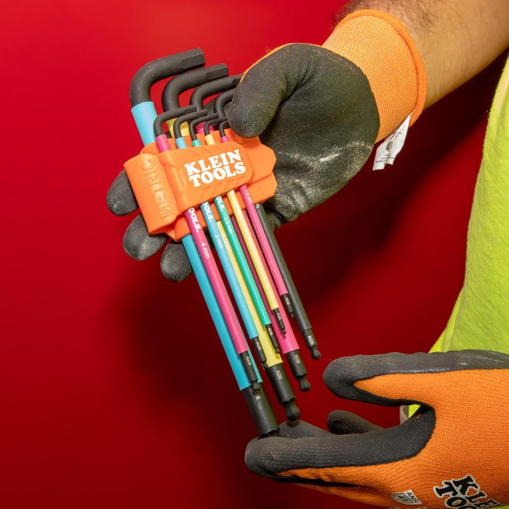 Klein Tools BLS18 Color Coded Hex Key Set, SAE and Metric, 18-Piece - Image 3