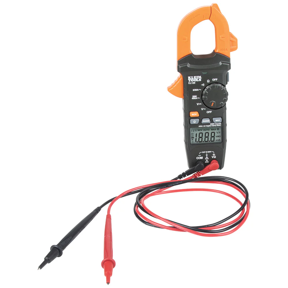 Klein Tools CL120 Digital Clamp Meter, AC Auto-Ranging 400 Amp - Image 11