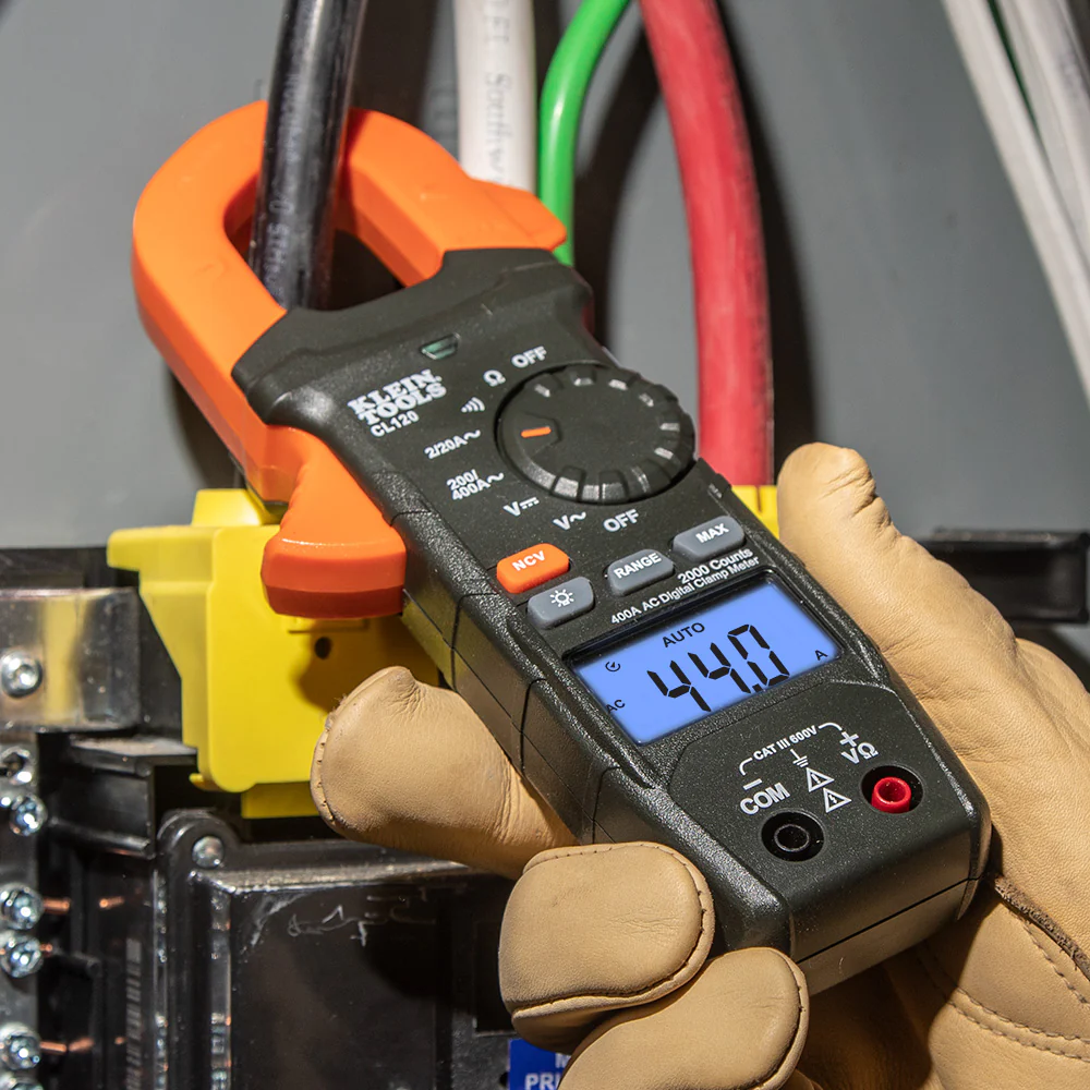 Klein Tools CL120 Digital Clamp Meter, AC Auto-Ranging 400 Amp - Image 5