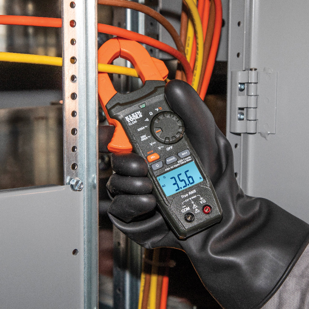 Klein Tools CL220 Digital Clamp Meter, Auto-Ranging 400 Amp AC, AC/DC Voltage, TRMS, Resistance, Continuity, NCVT Detection, and Temp - Image 5