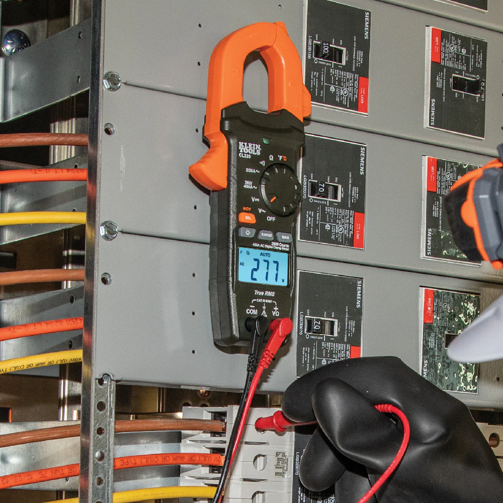 Klein Tools CL220 Digital Clamp Meter, Auto-Ranging 400 Amp AC, AC/DC Voltage, TRMS, Resistance, Continuity, NCVT Detection, and Temp - Image 6