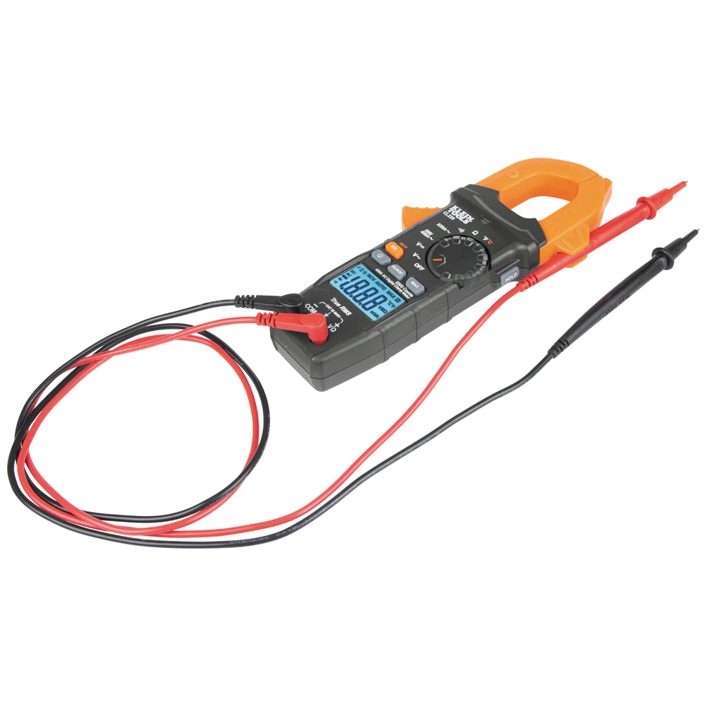 Klein Tools CL220 Digital Clamp Meter, Auto-Ranging 400 Amp AC, AC/DC Voltage, TRMS, Resistance, Continuity, NCVT Detection, and Temp - Image 8