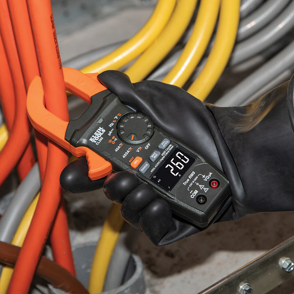 Klein Tools CL390 AC/DC Digital Clamp Meter, Auto-Ranging 400 Amp - Image 5
