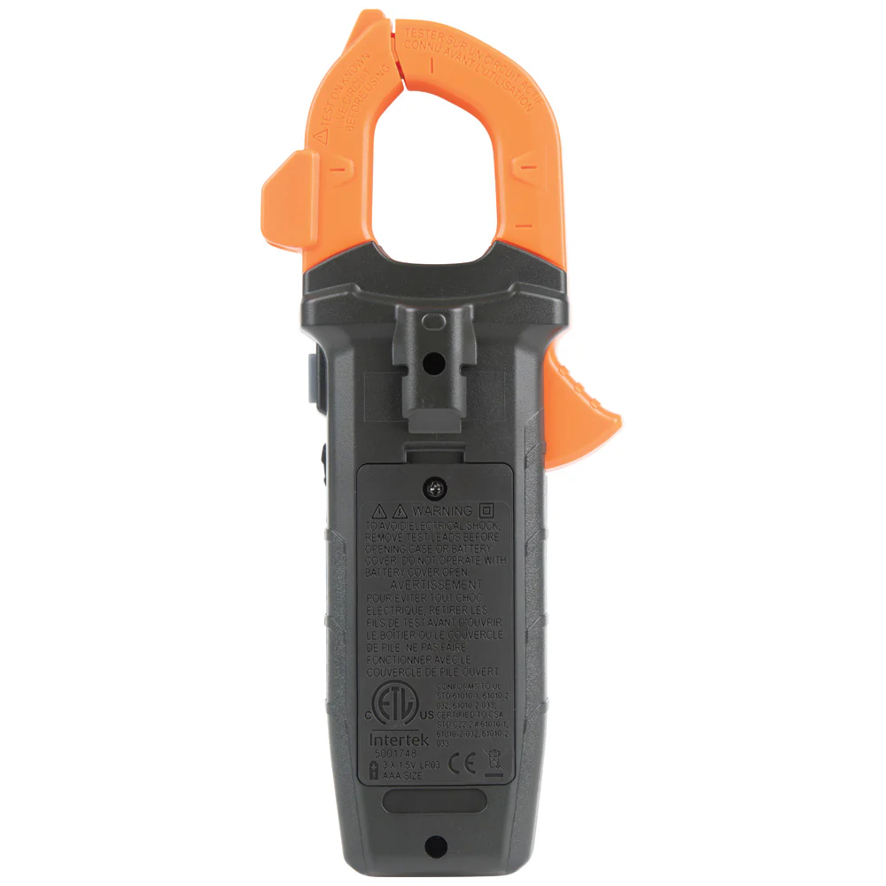 Klein Tools CL390 AC/DC Digital Clamp Meter, Auto-Ranging 400 Amp - Image 9