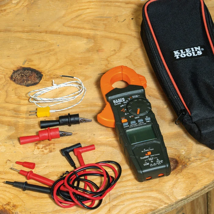 Klein Tools CL445 HVAC Clamp Meter, Auto-Ranging TRMS, NCVT, Measures Voltage, Current, Temperature, Micro Amps, InRush and More - Image 2
