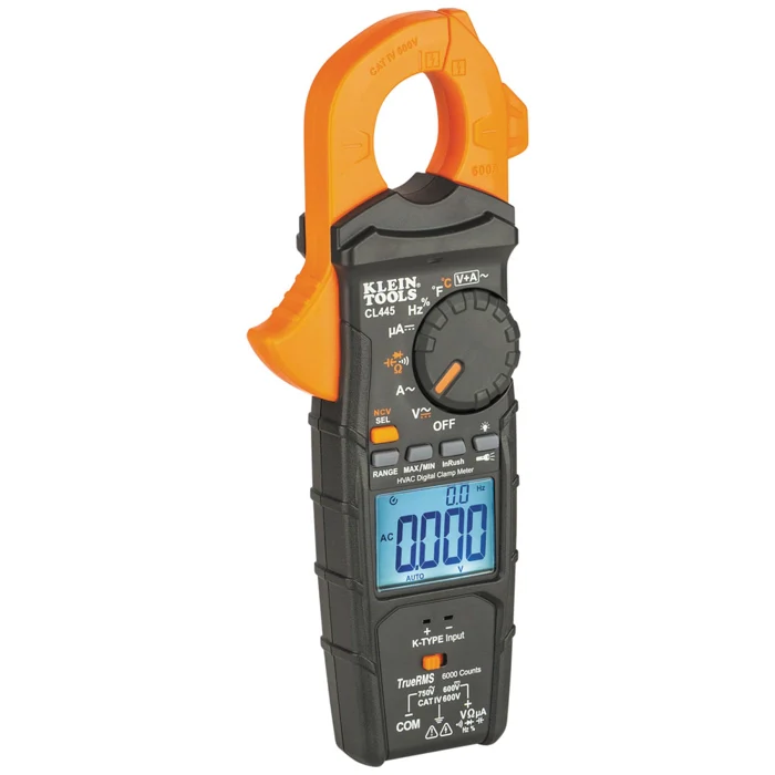 Klein Tools CL445 HVAC Clamp Meter, Auto-Ranging TRMS, NCVT, Measures Voltage, Current, Temperature, Micro Amps, InRush and More - Image 5